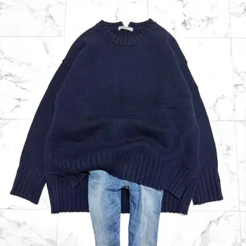 새상품급 맥피 라무 캐시미어 니트 네이비 울 투모로우랜드