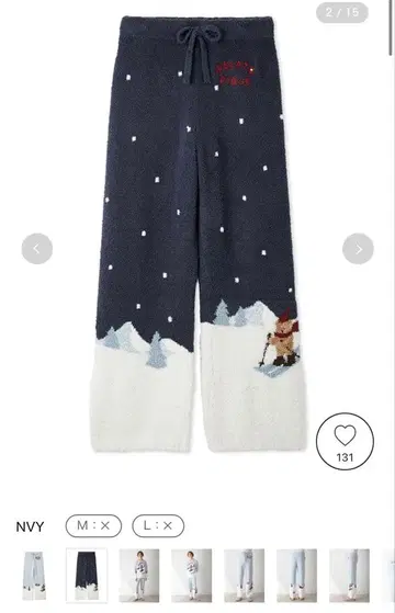 젤라피케 HOLIDAY 스키 베어 자카드 풀오버 롱 팬츠