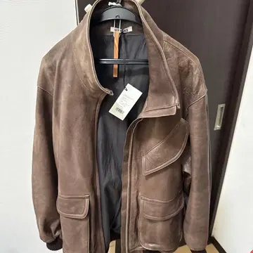 AURALEE HEAVY LAMB LEATHER ZIP BLOUSON