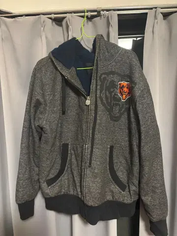 NFL 시카고 베어스 보아 플리스 지퍼 후드티 L 사이즈