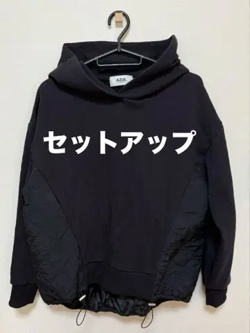 AZUL by moussy 퀼팅 디자인 후디 셋업