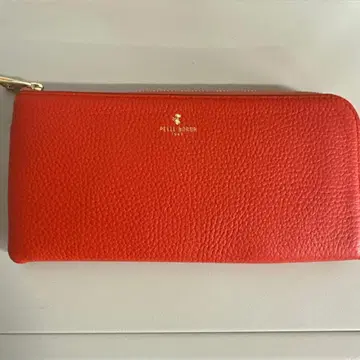 오렌지 가죽 장지갑 PELLE BORSA