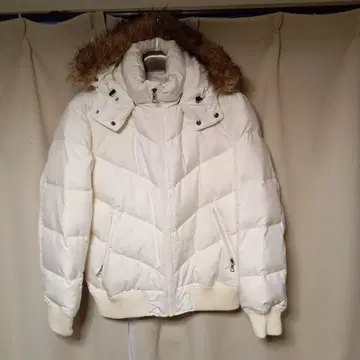 y2k UNIQLO 화이트 다운 자켓 M 사이즈 후드 부착