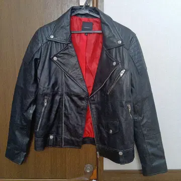 roshell 블랙 가죽 자켓 M 천연 가죽 택 포함