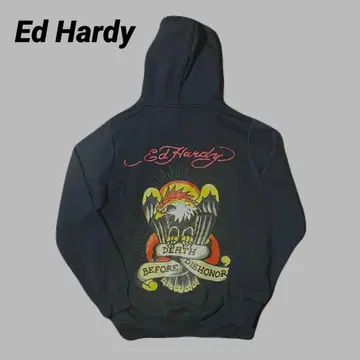에드하디 Ed Hardy 후드티 백 프린트 y2k