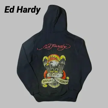 에드하디 Ed Hardy 후드티 백 프린트 y2k