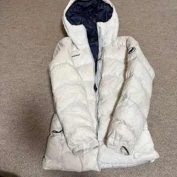 MAMMUT 후드 부착 다운 자켓 화이트