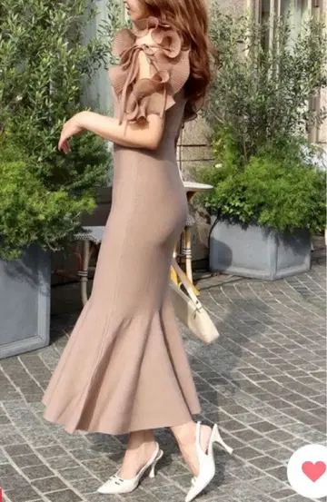 ROYAL PARTY 프릴 머메이드 원피스 롱 드레스