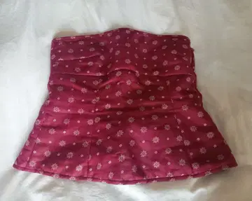 sugri 빈티지 패브릭 퀼팅 뷔스티에