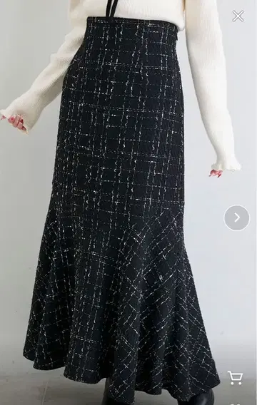 MAJESTIC LEGON 트위드 머메이드 롱 스커트