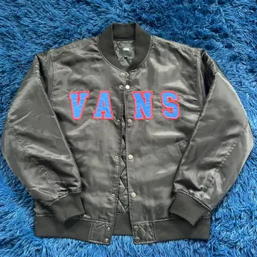 VANS 블랙 바시티 자켓 L 사이즈