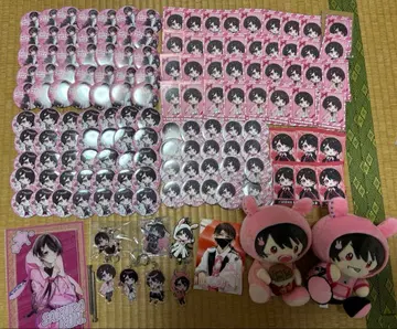 쵸코라비 사쿠라군 굿즈 묶음 판매 은테 캔뱃지 사진 타월 폴라로이드