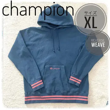 [ Champion ] 리버스 위브 풀오버 후드티 후디 청단택