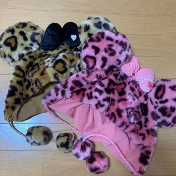 디즈니 레오파드 무늬 팬 캡 2개 세트