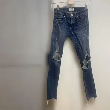 GYDA 데미지 가공 스키니 데님