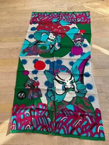 야마모토 간사이 인터내셔널 작품 82SS 경극 스카프 새상품급