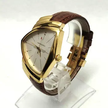 [ T ] 해밀턴 손목시계 골드 브라운 부동