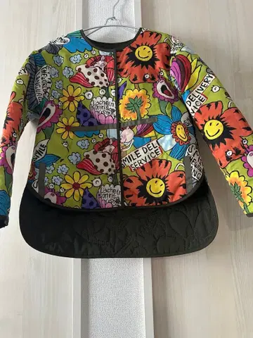 오레보레 브라 리버서블 컬러풀 퀼팅 자켓