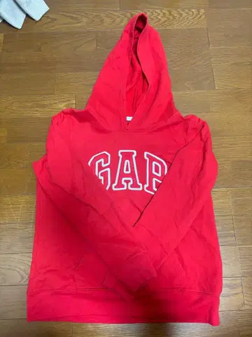 GAP 로고 후드티 레드 S