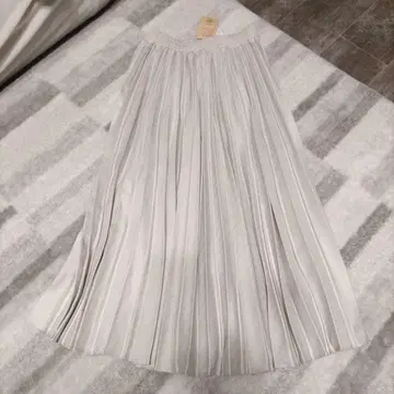 niko and - 플리츠 스커트 롱 아이보리
