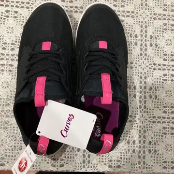 커브스 신발 블랙 핑크 23.5cm 새상품