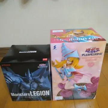 유희왕 피규어 2체 세트 블랙 매지션 걸 오벨리스크의 거신병