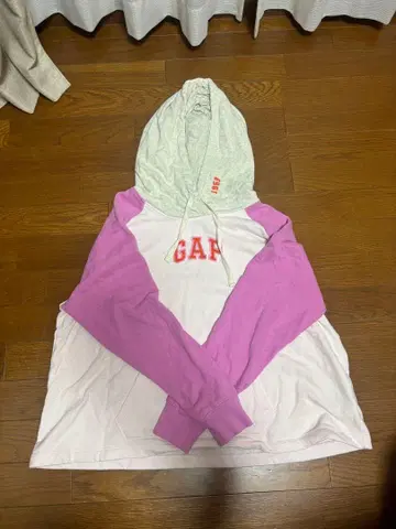 GAP 로고 후드티 핑크 S