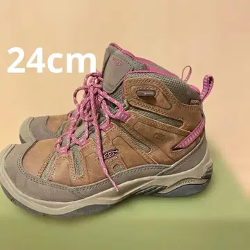 KEEN 등산화 브라운/핑크 24cm