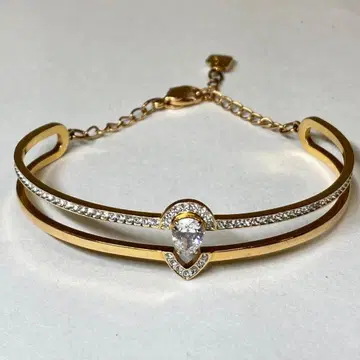 Swarovski 갤러리 페어 뱅글 골드 etc438