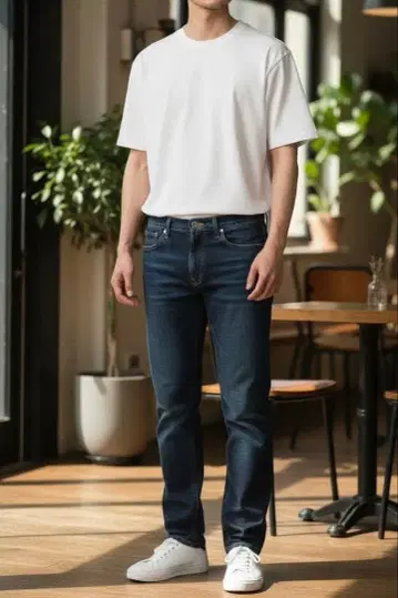 EDWIN 503 W32 L33 다크 블루 스트레이트 데님 팬츠