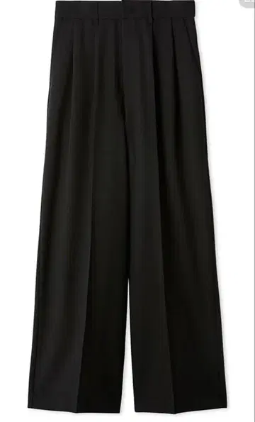 미라 오웬 2턱 와이드 팬츠 블랙00