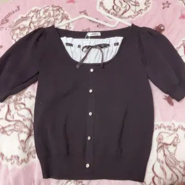 양산형 지뢰계 INGNI 반팔 니트 블랙