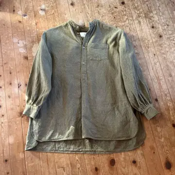 blanc 라미 울 커버올 셔츠