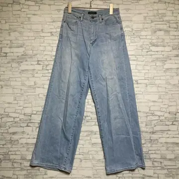 [유니클로] UNIQLO 와이드 데님 팬츠 라이트 블루 캐주얼 새상품급