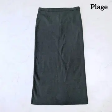 [ 새상품급 ] Plage 플라주 니트 롱 스커트 타이트 카키 38