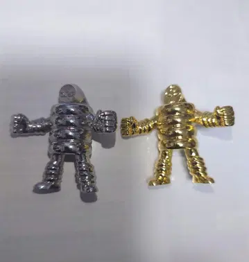 근육맨 지우개 다이캐스트 스프링맨 금은 도금 2체