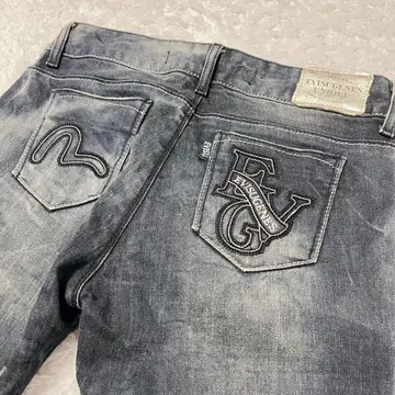 EVISU GENES 유니온 데님 팬츠 28 다크 네이비 플레어