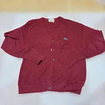 라코스테 버건디 V넥 가디건