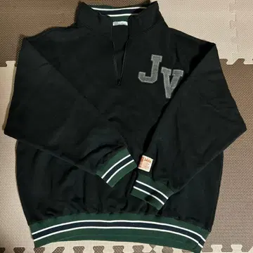 JAVA 로고 자수 맨투맨 하프 지퍼