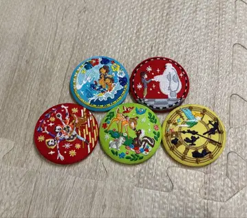 디즈니 자수 캔뱃지 비스킷 2 5종 세트