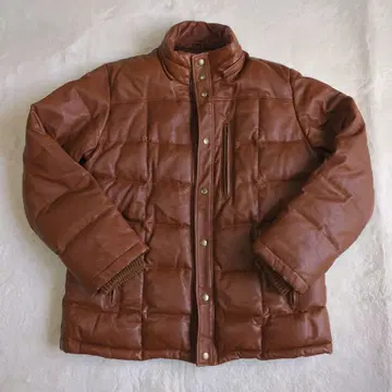 GERONIMO 제로니모 다운 자켓 가죽 양가죽 브라운 남성용