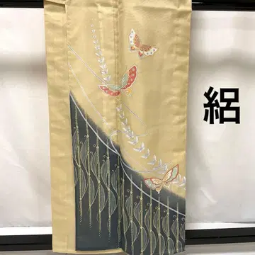 C338 화학 섬유 여름용 명주 호몬기 은채 컨디션 최상 기모노