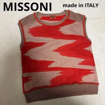 [MISSONI] 울 니트 베스트 온워드 카시야마 얇은 소재 L-LL