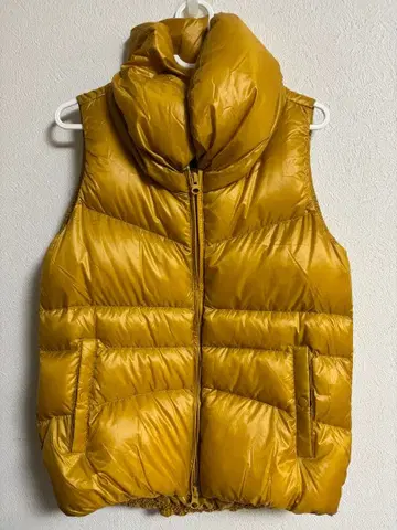 Gap XS 다운 베스트 다운 90% 머스타드 컬러