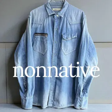 nonnative 논네이티브 데님 셔츠 지퍼 디자인 웨스턴 S