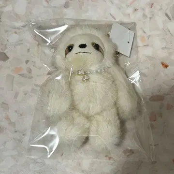 NiziU 아야카 키링 나무늘보 봉제인형 참 화이트