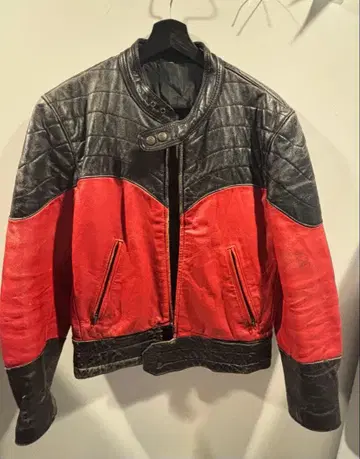 DAINESE 바이컬러 가죽 자켓