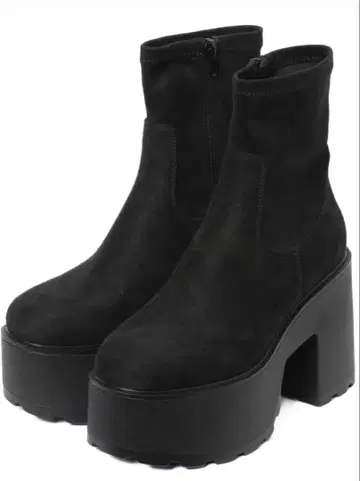 블랙 스웨이드 플랫폼 부츠 R&E S 사이즈