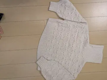 RANDA 컨디션 최상 아이보리 크롭 니트 터틀넥 스웨터