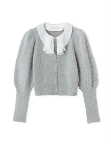 celford 프릴 칼라 비쥬 가디건 그레이